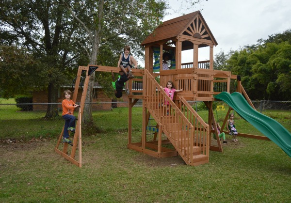 swing set with stairs